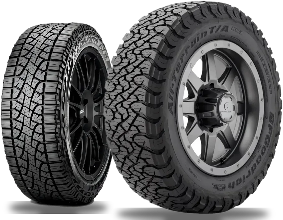 Pneus Pirelli Scorpion ATR e BFGoodrich All-Terrain T/A